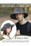Unisex sun hat, jungle sun hat, wide-brimmed sun hat, UV protection, fishing hat, foldable, suitable for hunting, hiking and tropical climates. - 3