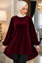 Mother's Velvet, Long Back, Pleated, Sleeve with Pocket, 38-40 Size Tunic. - 7