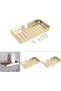 Bathroom soap dish, shower soap holder, shower shampoo holder, stainless steel bathroom and kitchen soap holder (gold). - 4