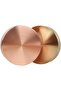 This round brass storage tray, 13 cm in diameter, is suitable for storing jewelry, cosmetics, toiletries, kitchenware, etc. - 2