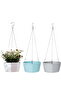 3-Pack 6-Inch Outdoor Hanging Flower Pot Baskets with Chain