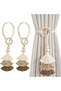 Two-piece curtain tieback set, featuring triangular tassels, suitable for home décor, office, etc.