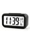 Battery Wireless Digital Alarm Clock Date Temperature Display Smart Light Sensor 12-24H Timer Snooze for Bedroom