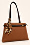 Women's Shoulder Bag with Scarf Detail, Medium Size, Multi-Compartment, Daily Stylish Handbag Elt0408 - 2