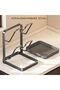 2-in-1 Sturdy & Lightweight Dual Pot Lid Kitchen Organizer Rack - 5