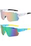 Two-pack cycling glasses, sports sunglasses, polarized sunglasses, protective sports glasses, unisex road cycling glasses