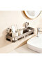 Wall-mounted shelf with suction cup (40cm) - a multi-functional stainless steel shelf suitable for bathroom/kitchen, and detachable. - 5