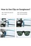 Kids Sunglasses Clip-on Polarized Suitable for Prescription Glasses Jacket Sunglasses for Kids Girls Boys Green Black - 5