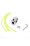 Alloy Four-Line Trimmer Head – Universal 26mm/28mm Shaft Brush Trimmer Head, Heavy Duty Lawn Mower and Pruner Cutting Line Accessory - 3 Pieces - 5