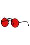 Unisex Retro 80s/90s Flip-Top Round Sunglasses Steampunk Carnival Sunglasses Dual Lenses - 3