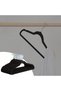 Clothes hangers, suitable for wardrobes, non-slip flocked clothes hangers, household non-marking clothes hangers, black, 20-pack. - 6