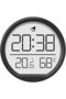 digital wall clock w/date, 12/24 hour format, Celsius/Fahrenheit switching (black) (batteries not included)