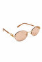 Sindy Oval Gold Uv Protection Sunglasses - 4