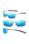 Two-pack of unisex polarized sunglasses, UV protection, metal frame, classic retro style. - 2