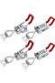 4-Piece Heavy-Duty Pull-Lock 120 lb Capacity 4002 Adjustable Quick-Release Toggle Latch Keyhole for CNC Woodworking Fixture Light