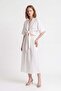 Women's Elastic Waist Long Skirt and Tie-Up Blouse Set - 3