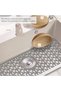 Silicone sink mat for kitchen sink - non-slip and dishwasher-safe - 66 x 35 cm - grey. Protects and beautifies the underside of the sink. - 5
