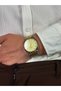 Vintage Dial Silver and Gold Dual Color Men's Wristwatch Stainless Steel Case Steel Band Durable Colorfast Men's Watch - 4