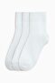 3-pack rib-knit ankle socks