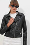 سترة جلدية سوداء للنساء من Biker 1025 - 5