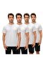 Men's Cotton Undershirt, 100% Premium Egyptian Cotton Breathable Half Sleeve Crew Neck Base Layer Tee- Pack of 4
