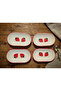 Tabak Kayık Presentation & Breakfast Snack Plate 4 Pieces 15 cm Strawberry - 3