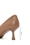 Women's Beige Thin Heeled Leather Stiletto Af200020Dv - 4