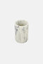 Marble Ribbed Toothbrush Tumbler, Beige - 2