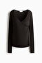 MAMA Rib-knit wrap cardigan - 5