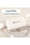 Travel Medicine Box (White) - Small Medicine Holder, 7 Compartments & Triple Seal, Suitable for Travel & Daily Use