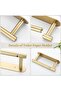 Upgraded Modern Double-Base Wall-Mounted Toilet Paper Holder (Brushed Gold SUS304) - 4