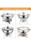 4 Pcs Portable Stainless Steel Alcohol Fondue Burner Heater Set (9x6cm) - 3