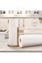 Standing kitchen paper towel holder - bamboo - with baffle - 28 x 14.5 cm - natural color - 2