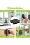 Self-adhesive door handles - Cabinet handles for furniture - 4 pieces - Black - Plastic - 2