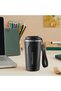 Stainless steel insulated coffee mug with temperature display, portable car mug, 510ml capacity, smart metering lifting rope. - 2
