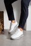 Apollon Men's White Lace-Up Thick Sole Knitwear Mesh Detailed Casual Sneaker Sports Shoes - 2
