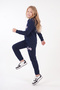 Girl's Printed Kangaroo Pocket Hooded Tracksuit Set - 3