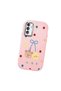 Samsung Galaxy F23 Compatible Case Camera Protector Pink Silicone Couple Phone Case with Bear Pattern - 3