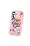 Samsung Galaxy M34 Compatible Case Camera Protector Pink Silicone Couple Phone Case Heart Pattern - 3