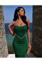 Emerald Stone Detailed Long Evening Dress 583422 - 2