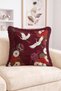 Swallow and Flower Motif Balloon Detailed Fringed-Tasseled Throw Pillow Cover Retro Decorative Pillowcase - 2