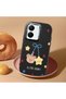 Vivo Y36 Compatible Case Camera Protector Black Silicone Couple Phone Case Bear Patterned - 2