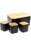 Set Chlebak bambus negru - 2