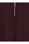Lcw Modest Burgundy High Neck A-Line Sweat Dress - 7