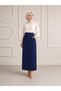 Women's Black High Waist Button Detailed Pocketed Scuba Crepe Lycra Pencil Skirt (Promotional Price) - 3