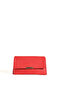 Women's Red Chain Strap Shoulder Bag and Wrist Strap Portfolio Handbag Clutch - 4