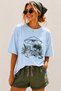 Tiger Printed Crew Neck Casual Unisex Oversize T-Shirt - Safari Themed Cotton T-Shirt
