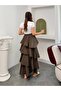 Women's Tencel Modal Fabric Layered Ruffled Maxi Skirt - 5