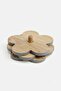 4-Piece Trivet - with Feet - Water and Heat Resistant - Wood - Walnut Cdf - 3