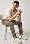 Textured Slim Fit Pants with Drawstring Waist - 3